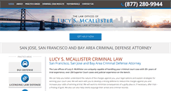Desktop Screenshot of lucymcallistercriminallaw.com